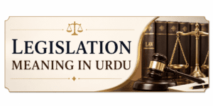 legislation meaning in urdu